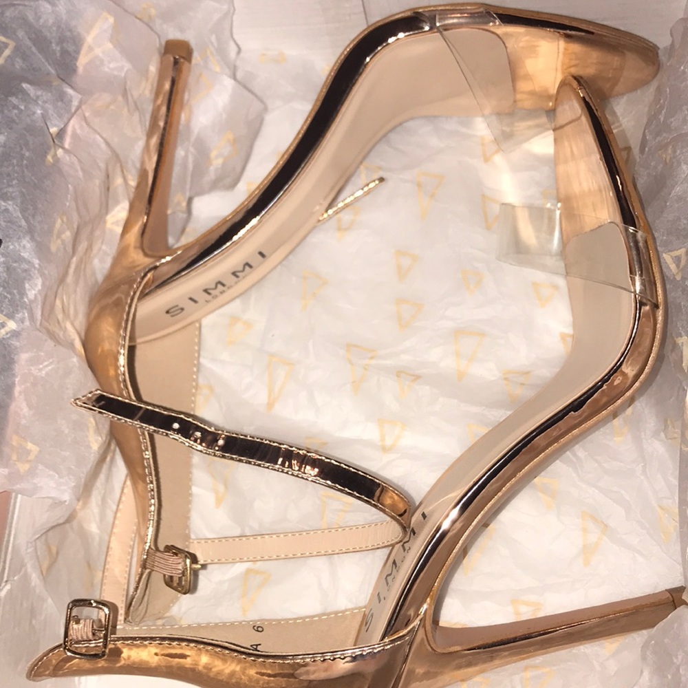 Gold Strappy Heels